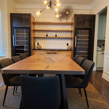 Custom wood dining room table
